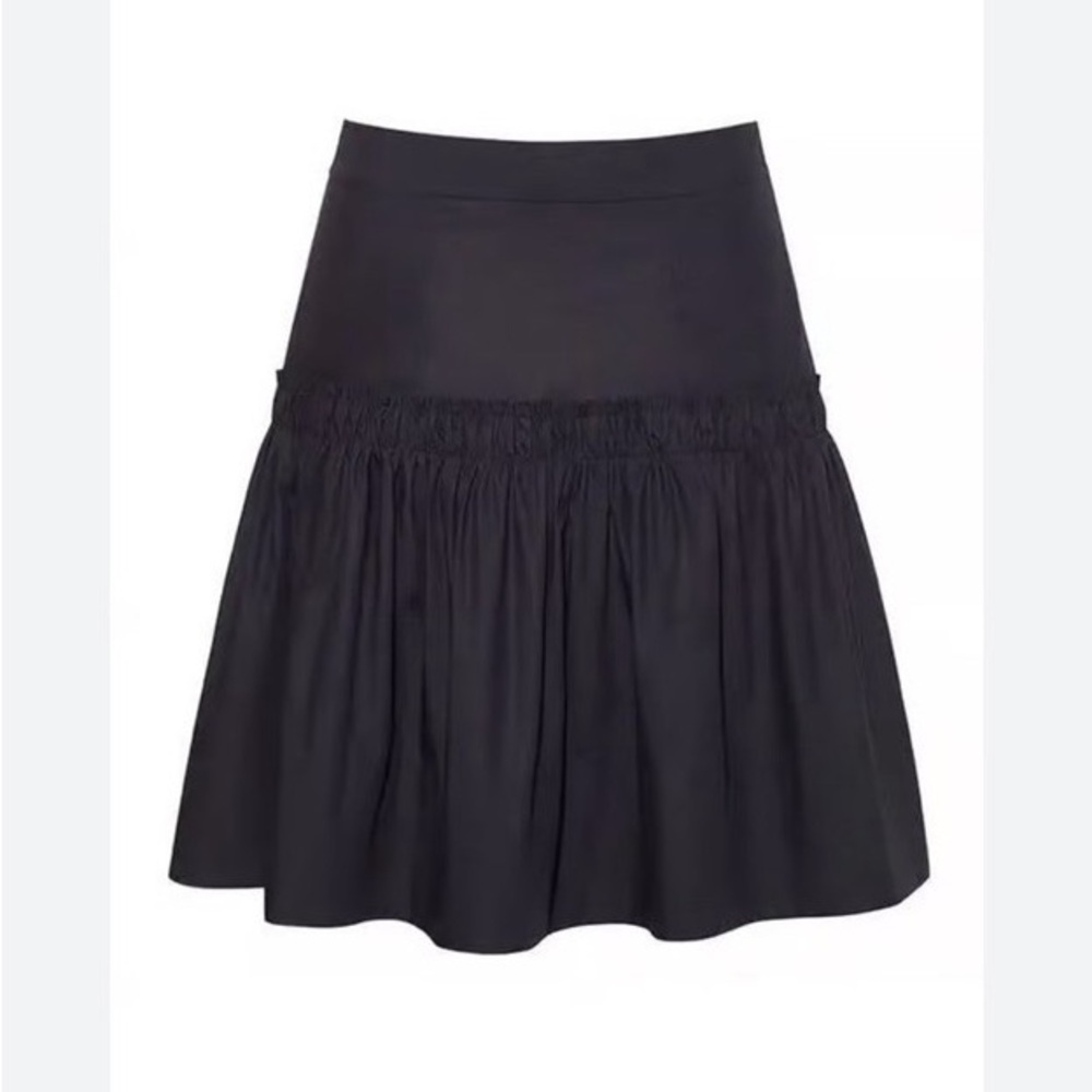 Cara Cara Alessandra Black Mini Poplin Skirt